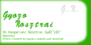 gyozo nosztrai business card